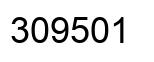 Number 309501 black image