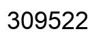 Number 309522 black image