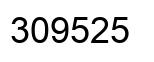 Number 309525 black image