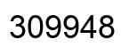Number 309948 black image
