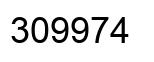 Number 309974 black image