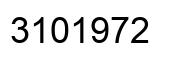Number 3101972 black image
