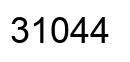 Number 31044 black image