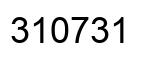 Number 310731 black image