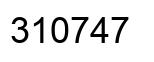 Number 310747 black image