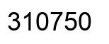 Number 310750 black image