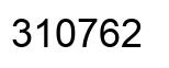 Number 310762 black image