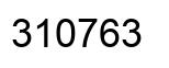 Number 310763 black image