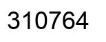 Number 310764 black image