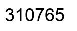 Number 310765 black image