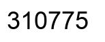Number 310775 black image