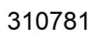 Number 310781 black image