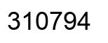 Number 310794 black image
