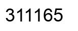 Number 311165 black image