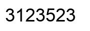 Number 3123523 black image