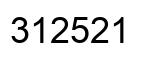 Number 312521 black image