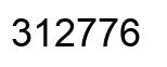 Number 312776 black image