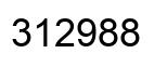 Number 312988 black image