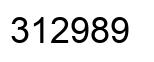Number 312989 black image