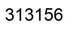 Number 313156 black image