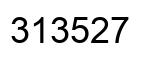 Number 313527 black image