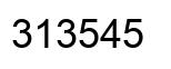Number 313545 black image