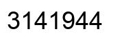Number 3141944 black image