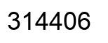 Number 314406 black image