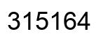 Number 315164 black image