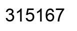 Number 315167 black image