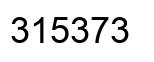 Number 315373 black image