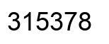 Number 315378 black image