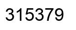 Number 315379 black image