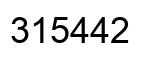 Número 315442 imagen negro