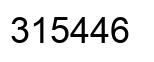 Number 315446 black image