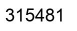 Number 315481 black image