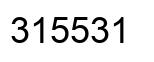 Number 315531 black image