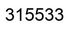 Number 315533 black image