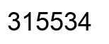 Number 315534 black image