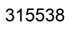 Number 315538 black image