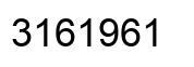 Number 3161961 black image