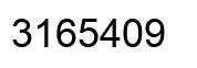Number 3165409 black image