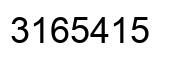 Number 3165415 black image