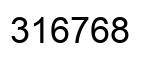 Number 316768 black image