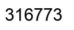 Number 316773 black image