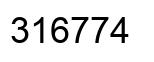 Number 316774 black image