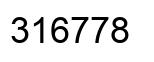Number 316778 black image