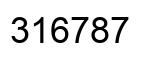 Number 316787 black image