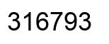 Number 316793 black image