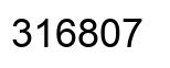 Number 316807 black image